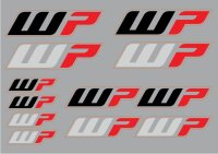 Aufkleberbogen WP -Logo